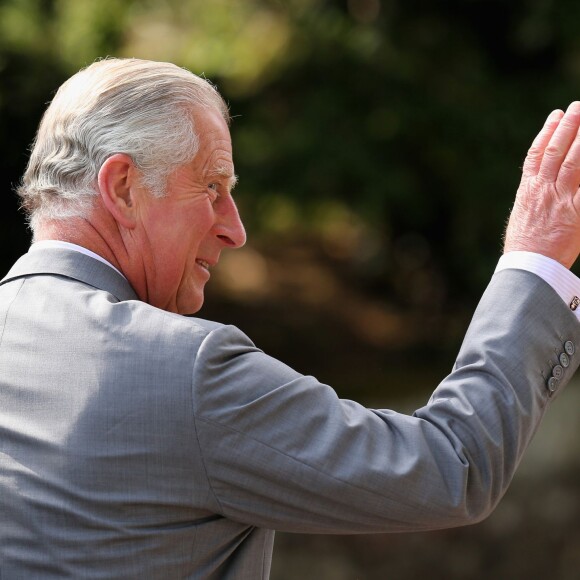 Le prince Charles lors du baptême de la princesse Charlotte en l'église Saint Mary Magdalene de Sandringham, le 5 juillet 2015