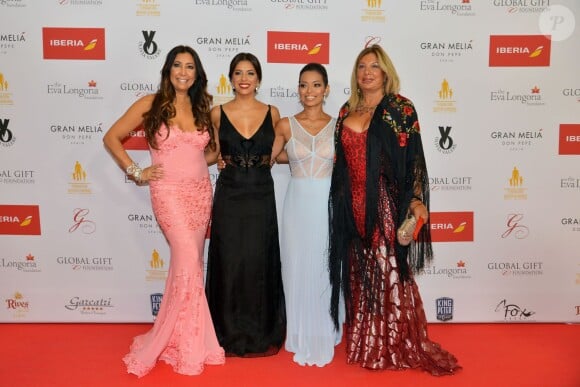 Maria Bravo, Eva Longoria, Alina Peralta et Olivia Valere - Global Gift Gala à Marbella. Le 5 juillet 2015