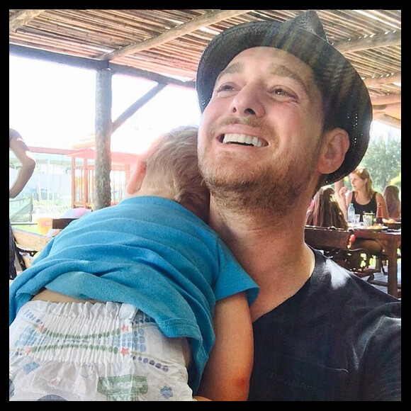 Michael Bublé et son fis Noah - Instagram, avril 2015 