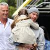 Exclusif - David Beckham, très câlin avec sa fille Harper et son fils Brooklyn à la sortie du restaurant Grainger & Co Notting Hill, le 22 juin 2015 à Londres