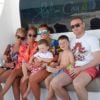 Wayne et Coleen Rooney lors de leurs vacances avec leurs fils Klay et Kai aux Bahamas en juin 2015. Le couple a annoncé le 8 juillet attendre son troisième enfant.