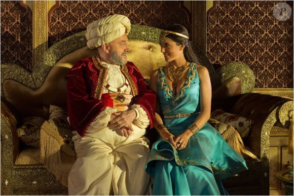 Michel Blanc et Vanessa Guide dans Les Nouvelles aventures d'Aladin.