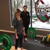Exclusif - Kristin Cavallari fait de la musculation avec son coach Mike Sorrentino à Chicago le 18 février 2015