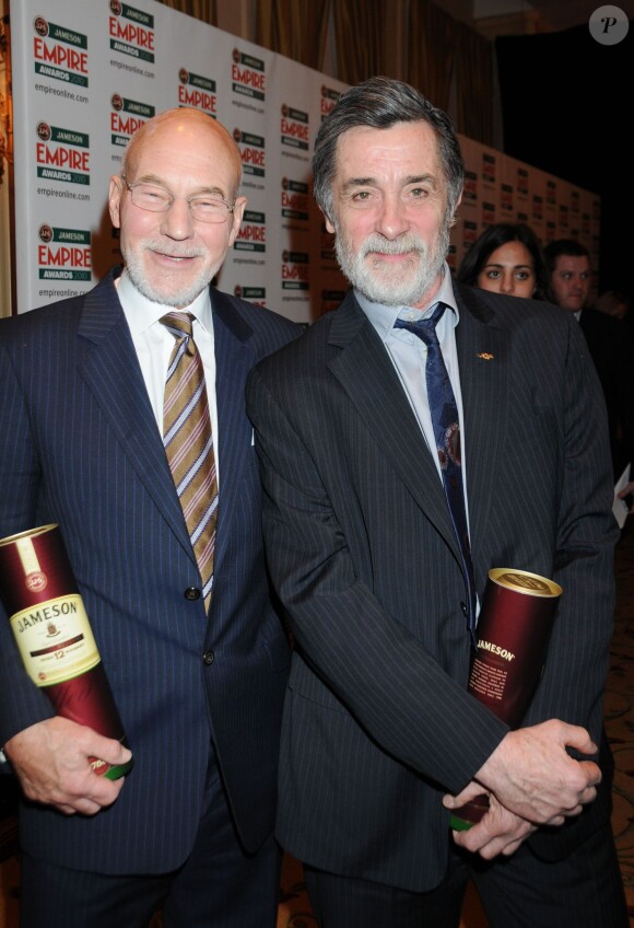 Patrick Stewart et Roger Rees, le 28 mars 2010 à Londres.