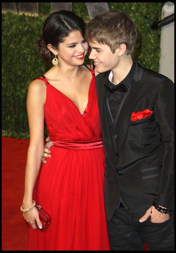 Justin Bieber et Selena Gomez à, West Hollywood, le 27 février 2011 