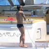 Dani Alves et Alvaro Morata sur un yacht au large d'Ibiza, le 14 juillet 2015
