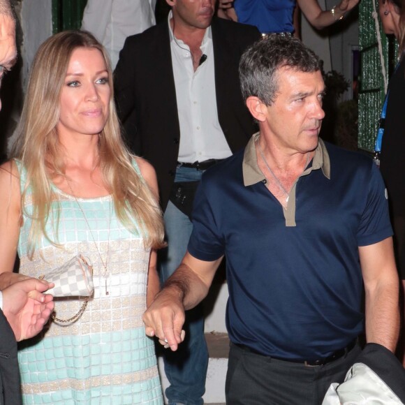 Antonio Banderas et sa girlfriend Nicole Kempel au Ischia Global Film & Music Fest le 13 juillet 2015.