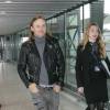 DJ David Guetta arrive à l'aéroport de Heathrow à Londres, le 23 février 2015  