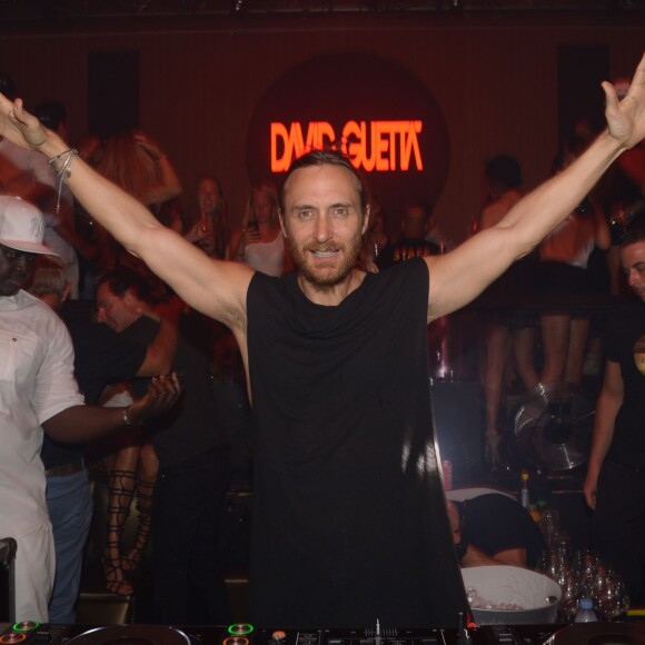 David Guetta en concert au Gotha à Cannes. Le 15 août 2014 