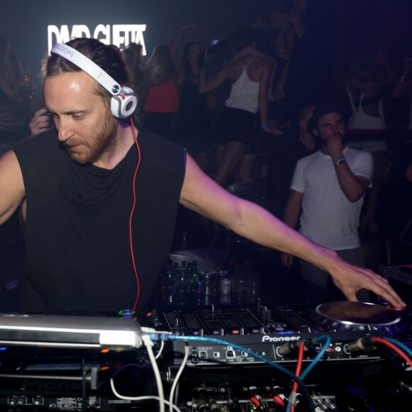 David Guetta en concert au Gotha à Cannes. Le 15 août 2014 