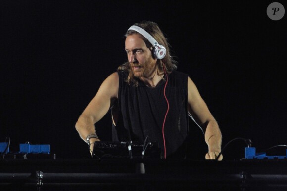 David Guetta lors de son concert à Marbella, le 1er août 2014.