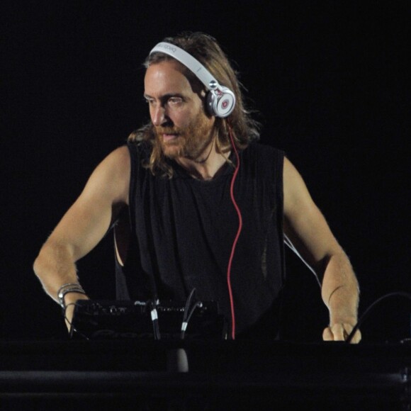 David Guetta lors de son concert à Marbella, le 1er août 2014.
