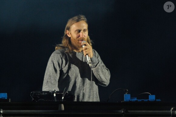 David Guetta lors de son concert à Marbella, le 1er août 2014. 