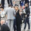 Anne-Claire Coudray, enceinte, commentait en direct sur TF1 le défilé du 14 juillet 2015 à Paris. 