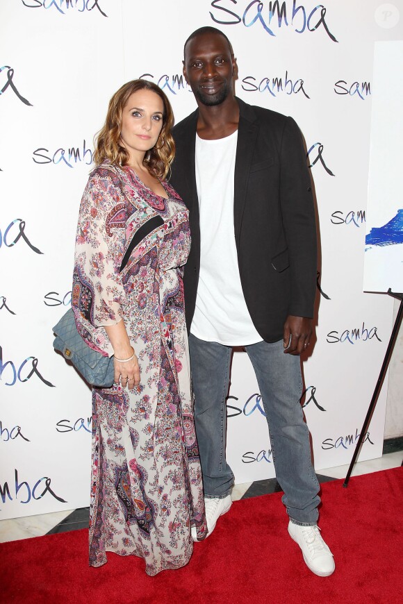 Omar et Hélène Sy lors de l'avant-première du film Samba à New York le 16 juillet 2015