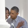  Barack et Michelle Obama, lors de la journ&eacute;e de P&acirc;ques &agrave; Washington, le 21 avril 2014 