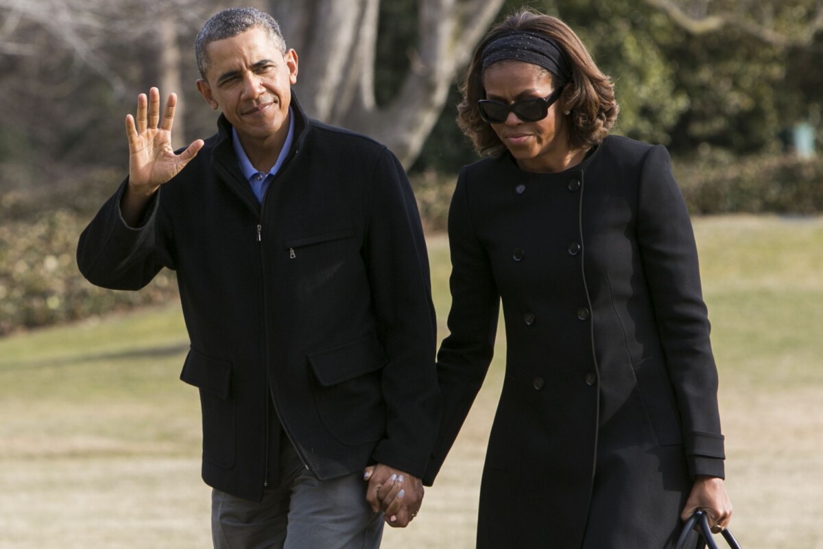 Photo : Barack Obama et Michelle Obama à la Maison Blanche le 9 mars ...