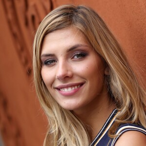 Camille Cerf (Miss France 2015) - People dans le village lors du tournoi de tennis de Roland-Garros à Paris, le 2 juin 2015.