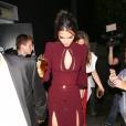 Kendall Jenner quitte le restaurant The Nice Guy, lieu de l'after-party de la projection du film 'La face cachée de Margo'. Los Angeles, le 18 juillet 2015.