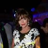 Exclusif - Joan Collins lors de la soirée Denise Rich au coeur du port de Saint-Tropez, le 19 juillet 2015
