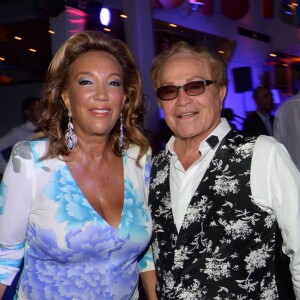 Exclusif - Denise Rich et Orlando lors de la soirée Denise Rich au coeur du port de Saint-Tropez, le 19 juillet 2015