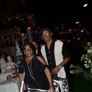 Exclusif - Samuel L. Jackson et son épouse Latanya Richardson lors de la soirée Denise Rich au coeur du port de Saint-Tropez, le 19 juillet 2015