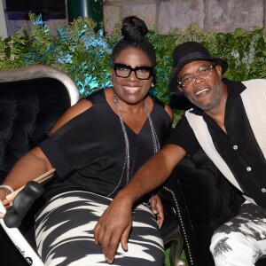 Exclusif - Samuel L. Jackson et son épouse Latanya Richardson lors de la soirée Denise Rich au coeur du port de Saint-Tropez, le 19 juillet 2015