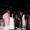 Exclusif - Magic Johnson et sa femme Earlitha "Cookie" Kelly, Samuel L. Jackson et sa femme Latanya Richardson lors de la soirée Denise Rich dans le port de Saint-Tropez, le 19 juillet 2015