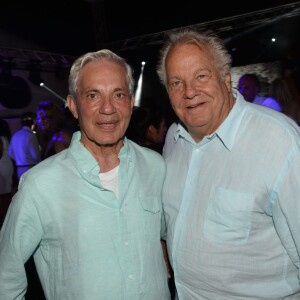 Exclusif - Massimo Gargia, Simon Reuben lors de la soirée Denise Rich dans le port de Saint-Tropez, le 19 juillet 2015