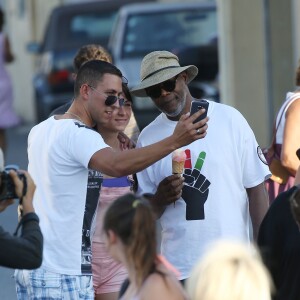 Samuel L. Jackson sur le port de Saint-Tropez, le 19 juillet 2015