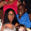Magic Johnson et son épouse Cookie, Samuel L. Jackson et sa femme LaTanya au concert de Lionel Richie dans la Pinède dans le cadre du 55e Festival Jazz à Juan de Juan-les-Pins, le 16 juillet 2015