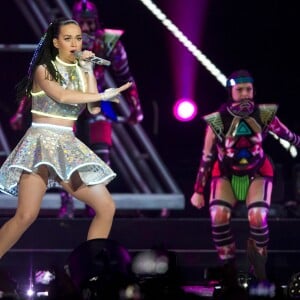 Katy Perry en concert à Amsterdam, le 9 mars 2015.