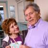 Exclusif - L'actrice Marion Game et son compagnon Jean-Claude, chez elle en 2012.