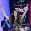 Natasha St-Pier - Enregistrement de l'émission " Vivement Dimanche " Spéciale Les enfants du Top 50, le 8 octobre 2014. 