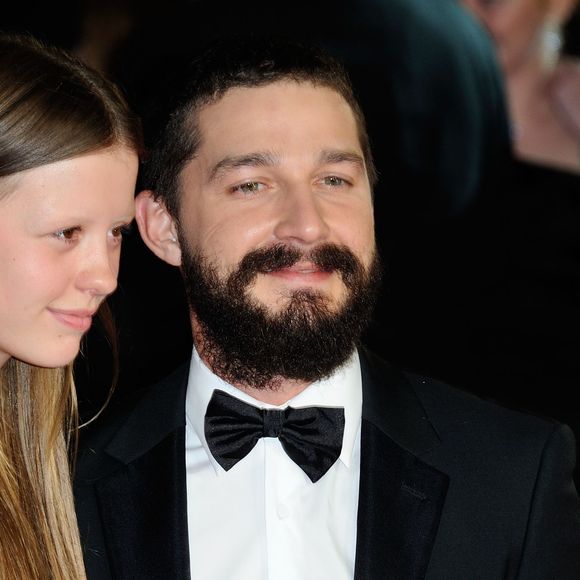 Shia LaBeouf et Mia Goth à Londres le 19 octobre 2014.