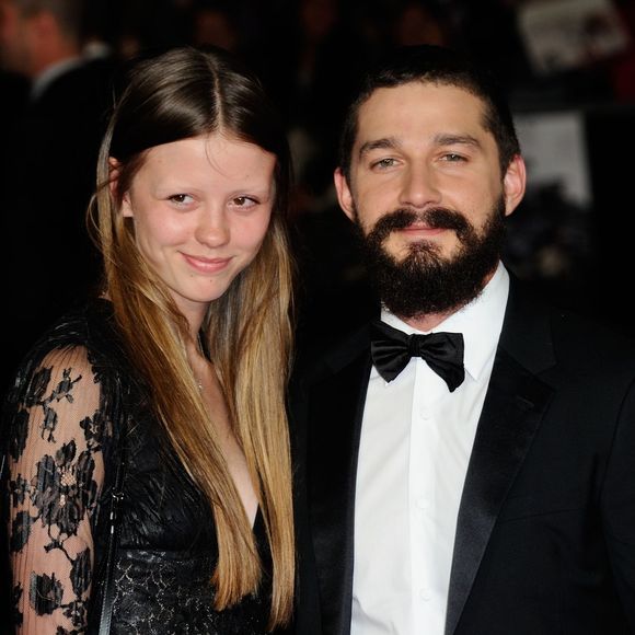 Shia LaBeouf et Mia Goth à Londres le 19 octobre 2014.