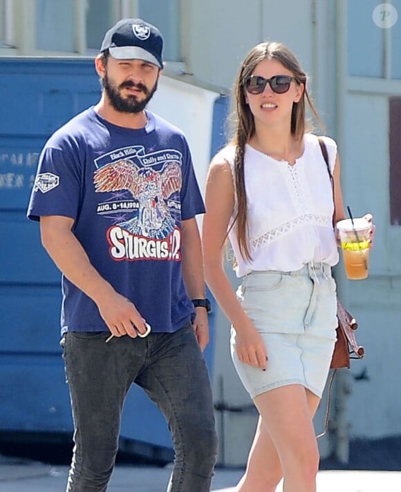 Shia LaBeouf et sa petite amie Mia Goth sont allés déjeuner à Studio City, le 30 août 2014