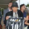 Joe Jackson visite les installations du club des Corinthians de Sao Paulo le 24 juillet 2015