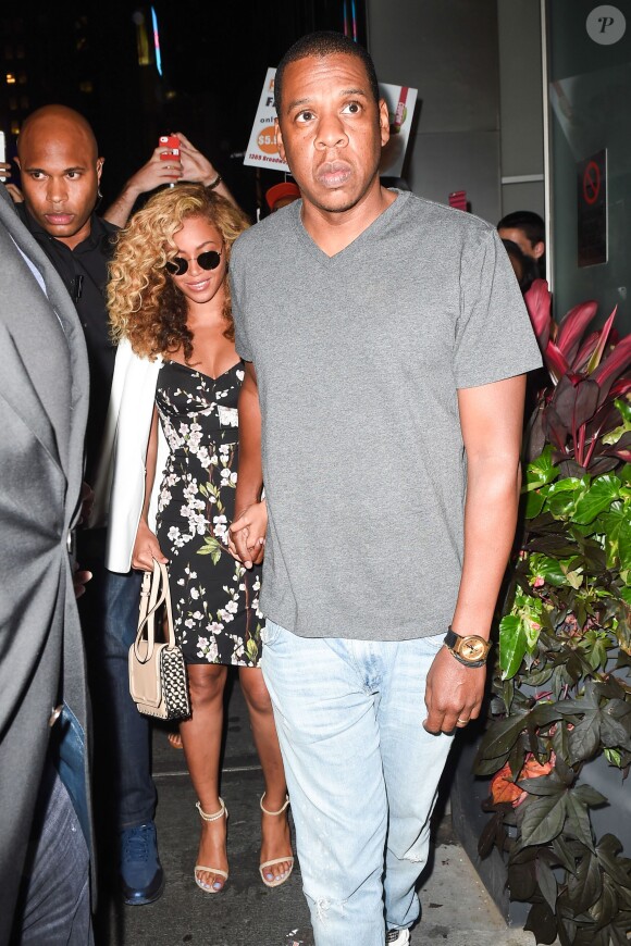 Jay Z et Beyoncé à New York, le 27 juillet 2015.