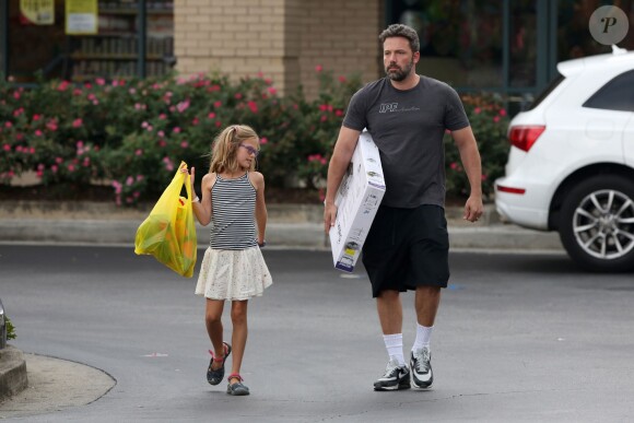 Ben Affleck et sa fille Violet à Atlanta, le 26 juillet 2015