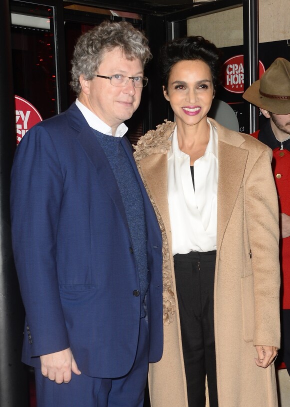 Farida Khelfa et son époux Henri Seydoux à la première du show de Conchita Wurst au Crazy Horse à Paris le 9 novembre 2014