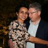 Exclusif - Farida Khelfa et son mari Henri Seydoux au cinéma La Pagode à Paris, le 9 septembre 2014
