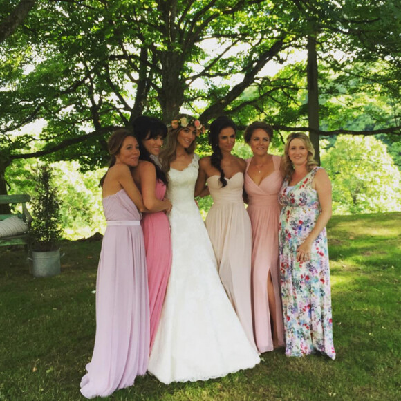 Jacqui et ses demoiselles d'honneur - Mariage de Guy Ritchie et Jacqui Ainsley (photo postée le 3 août 2015)