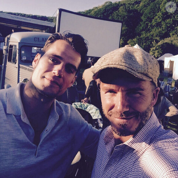 Henry Cavill et David Beckham - Mariage de Guy Ritchie et Jacqui Ainsley (photo postée le 3 août 2015)