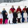 La famille royale des Pays-Bas à Lech am Arlberg en Autriche le 17 février 2014