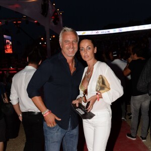 Semi-Exclusif - David Ginola et sa compagne Coraline lors de la troisième édition de la "Fight Night" à Saint-Tropez, au coeur de La Citadelle, le 4 août 2015