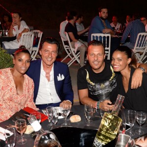 Semi-Exclusif - Jean-Roch et Anaïs Monory, Dominique Pedri et Audrey Chauveau lors de la troisième édition de la "Fight Night" à Saint-Tropez, au coeur de La Citadelle, le 4 août 2015