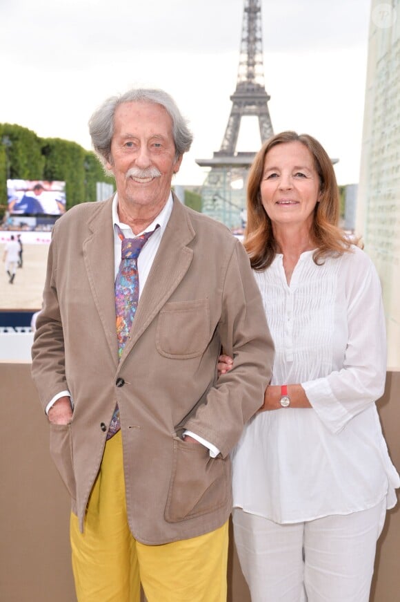 Exclusif - Jean Rochefort et sa femme Françoise Vidal - Photocall lors de la soirée du Grand Prix Longines Global Champions Tour lors du Longines Paris Eiffel Jumping au Champ-de-Mars à Paris, le 4 juillet 2015. 