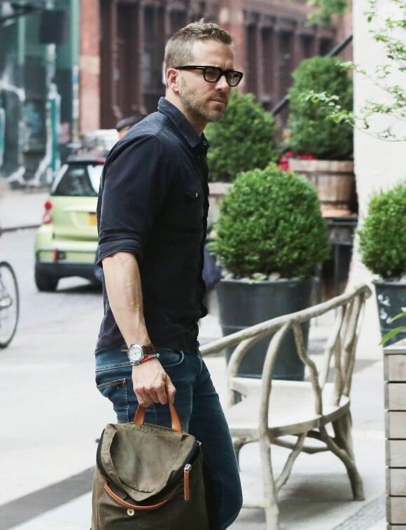 Ryan Reynolds arrive à son hôtel à New York, le 7 juillet 2015. 