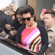 Kris et Kylie Jenner quittent la boutique DASH où s'est déroulée une séance de dédicaces de Kim Kardashian. Beverly Hills, le 6 août 2015.